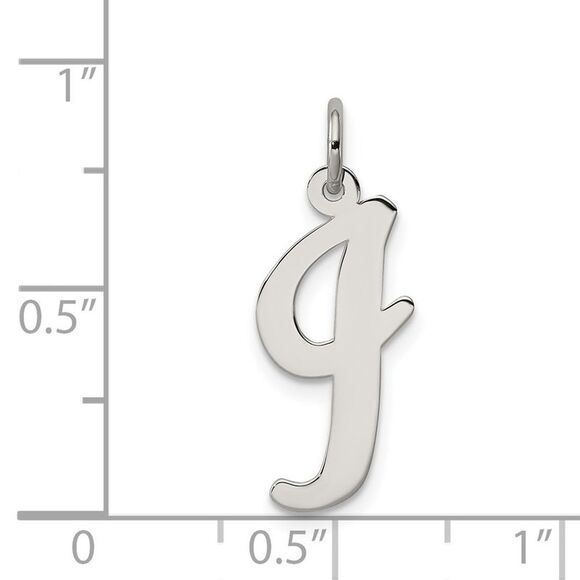 Sterling Silver Madison Collection LG Classic Script Initial I Pendant - Picture 4 of 6